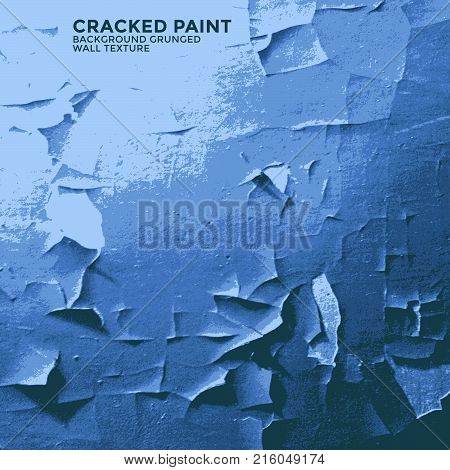 Cracked Paint Grunge Wall Texture.