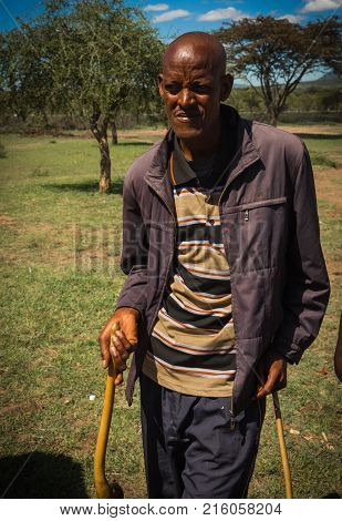 Young Man Of Masai Village, Kenia