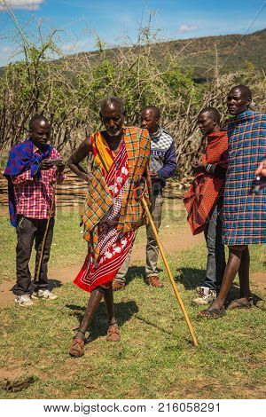 Residents Of Masai Village, Kenia