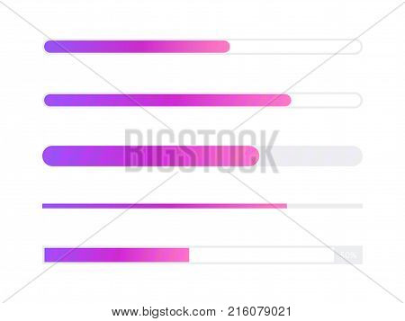 Progress loading bar. Vector progress upload indicator bar