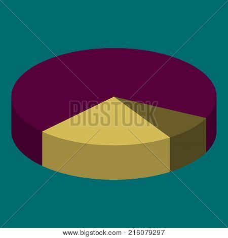 flat icon on theme Arabic business pie chart