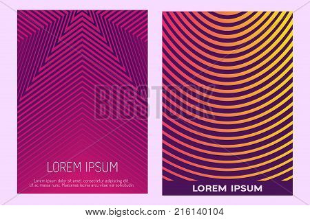 Minimal covers design. A4 size. Vector illustration