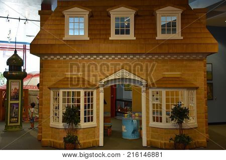 OGDEN, UT - AUG 24: Treehouse Museum in Ogden, Utah, as seen on Aug 24, 2017. It is a reading-oriented museum encouraging kids to step into a story via hand-on activities & exhibits.