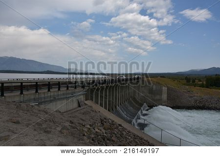 Jackson Dam at Yellowstone National Park in the USA