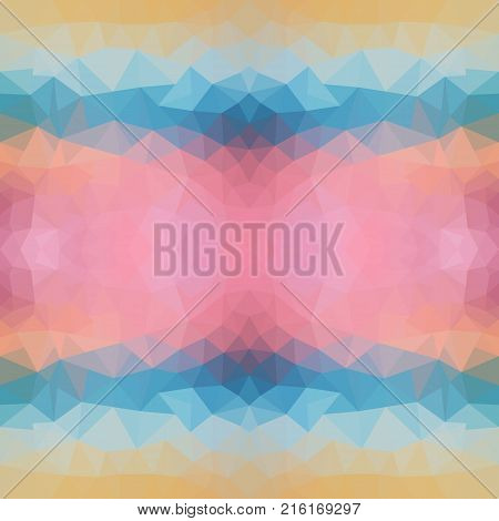 Abstract triangular Pattern. Bright polygon texture of sea sunset for modern design. Vector illustration. sunset triangular Pattern