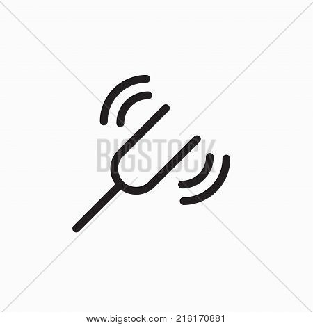Tuning Fork Icon With Sound Wave Image
