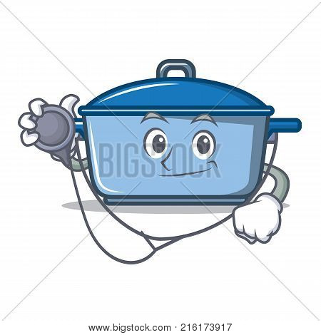 Doctor kitchen character cartoon style vector illustration