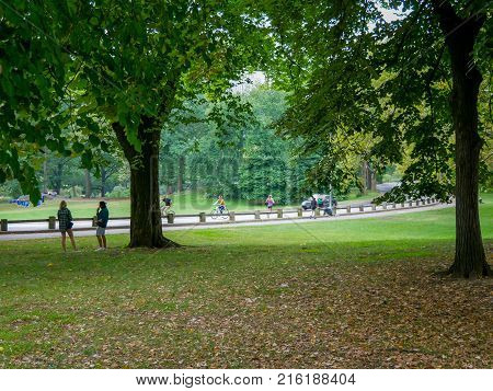 New York - Sep 2017: Central Park view in Manhattan New York City USA