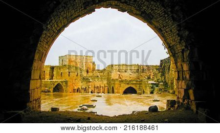 Interior View to Krak des Chevaliers Castle- 07-01-2011 Syria