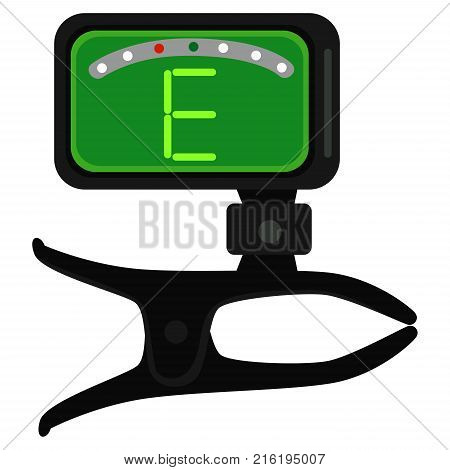 Vector Illustration of Guitar Tuner showing E chords