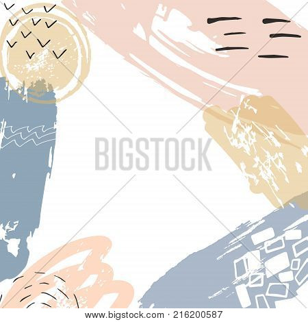 vector abstract background backdrop art trendy element color colorful collage fashion geometric flyer. banner card minimalism graphyc print layout touch decoration drawing hand wallpaper brush illustration concept card modern design abstraction acrylic bl