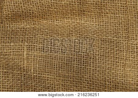 Jute bag texture background close up