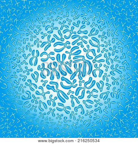 Seamless Chromosome Geometric Pattern.