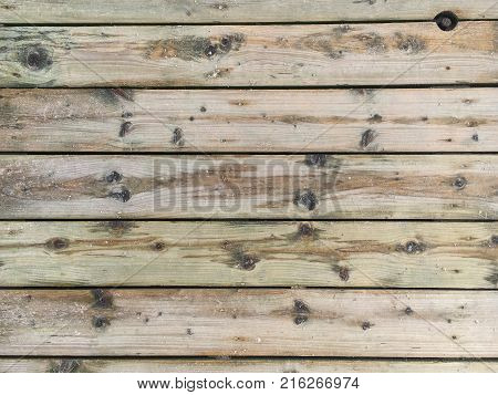 Footpath Made Of Wooden Planks