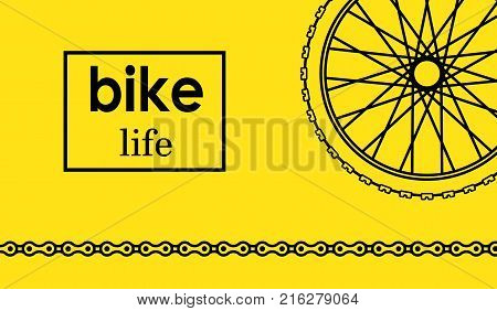 Bicycle Poster Vector Illustration. wheel bike postcard