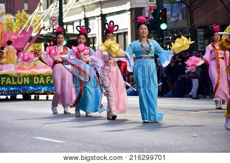 Chicago, Illinois, Usa: November 23,2017: Chicago Thanksgiving Parade Human Rhythm