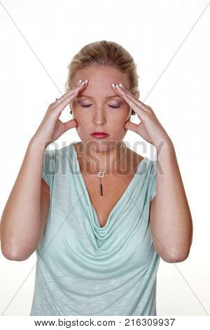 woman with migraine