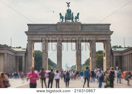 View Of Brandendurg Gate, An 18Th-century Neoclassical Monument In Berlin, Germany