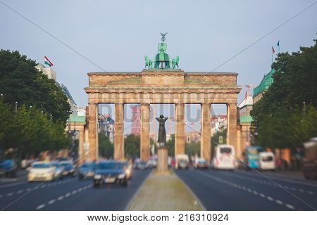 View Of Brandendurg Gate, An 18Th-century Neoclassical Monument In Berlin, Germany