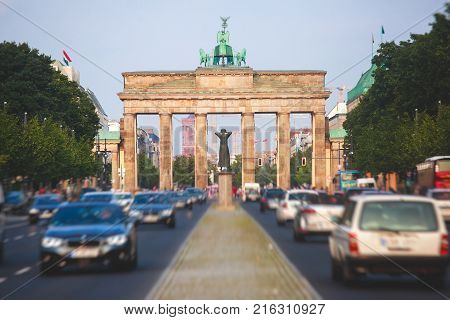 View Of Brandendurg Gate, An 18Th-century Neoclassical Monument In Berlin, Germany