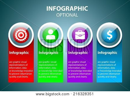 Button icon banner transparent infographic optional analysis your data and seminar presentation