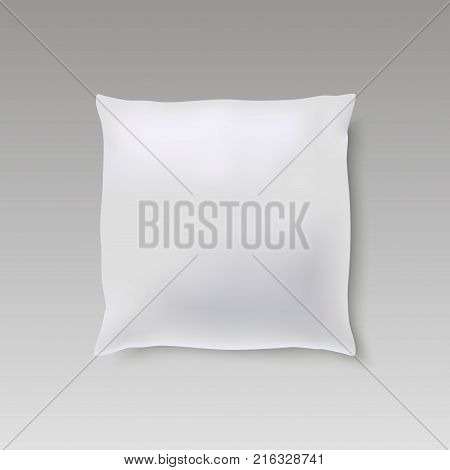 Blank of square pillow for your design. mock up pillow. Vector.