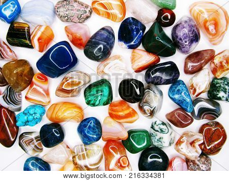 amethyst quartz avanturine sodalite garnet semigem crystals geological mineral set isolated