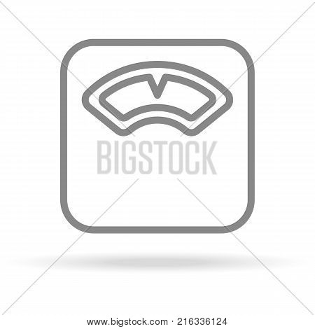 Scales, Weight, Measurement Icon In Trendy Thin Line Style Isolated On White Background. Medical Symbol For Your Design, Apps, Logo, UI. Vector Illustration, Eps10.