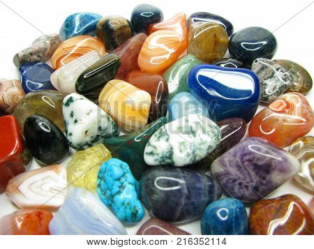 amethyst quartz avanturine sodalite garnet semigem crystals geological mineral set isolated