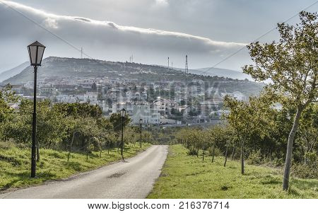 The city of senj from the fortress nahja in Croatia.