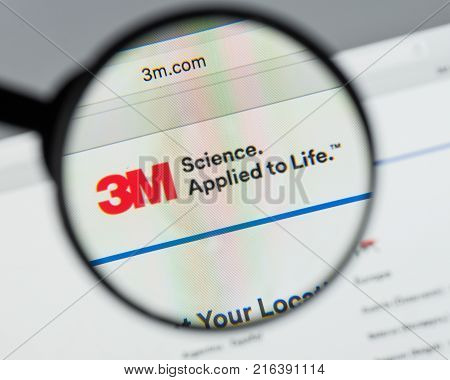 Milan, Italy - August 10, 2017: 3M Website Homepage. Is An American Multinational Conglomerate Corpo