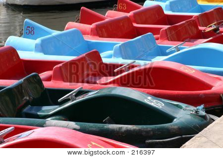 En linje af vandcykler