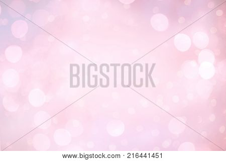 Delicate Beautiful Abstract Lilac Pink White Background with Bokeh light. Soft Texture With Copy Space for text. Amazing glamour Backdrop with a light spot in the center