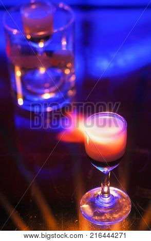 close up B-52 - layered cocktail in party
