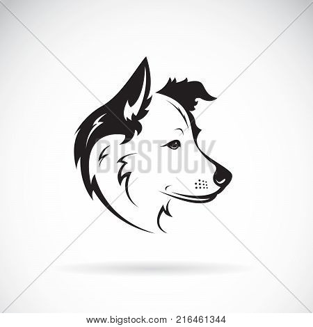 Vector of a border collie dog on white background. Pet. Animal.