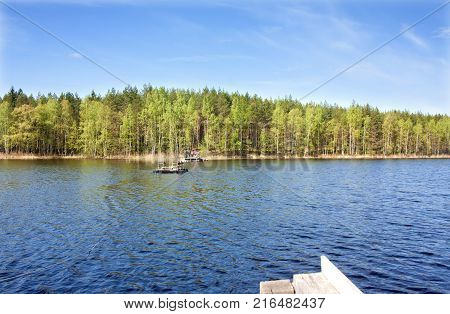 Beautiful Lake In The National Park Repovesi, Finland, South Karelia.