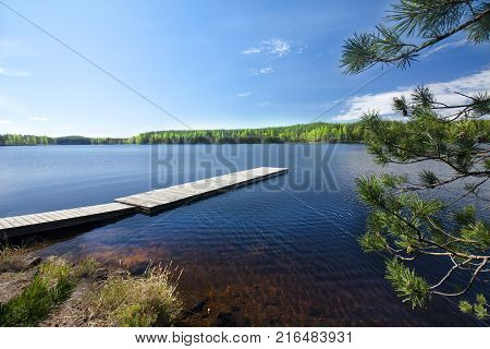 Beautiful Lake In The National Park Repovesi, Finland, South Karelia.