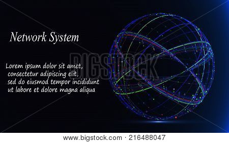 Abstract Background With Dots Array And Lines. Connection Structure. Geometric Modern Technology Con