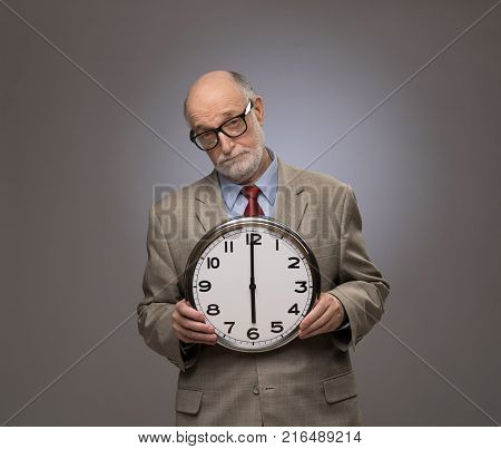 Senior Man With Dumbbell