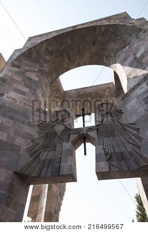 Main entrance to the monastery complex in Echmiadzin Armenia