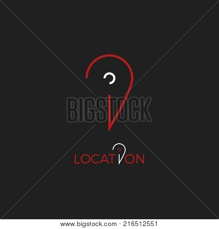 Location pin icon. Line vector illustration. GPS sign.