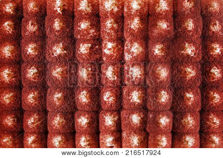 Tiramisu - Classical Dessert With Cinnamon And Coffee.
Tiramisu Background Closeup.