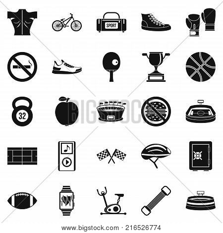 Affray icons set. Simple set of 25 affray vector icons for web isolated on white background