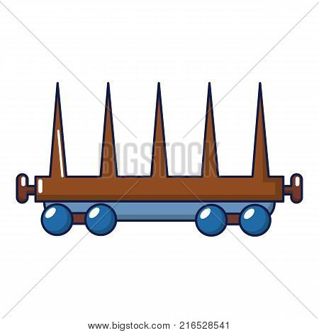 Delivery wagon icon. Cartoon illustration of delivery wagon vector icon for web