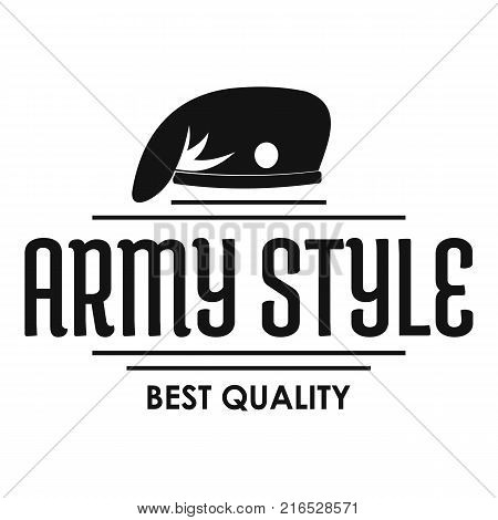 Army style logo. Simple illustration of army style vector logo for web