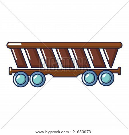 Freight car icon. Cartoon illustration of freight car vector icon for web