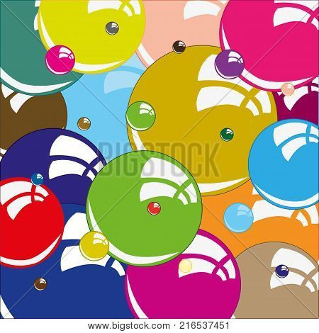 Colorful decorative background from bladders of the miscellaneous of the colour