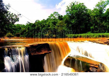 Kaeng sopha waterfall in Thung Salaeng Luang National Park Phitsanulok Thailand