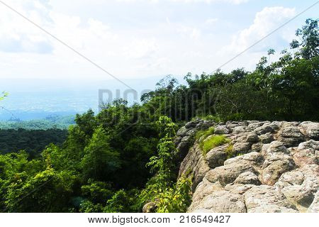 lan Hin Taek at Phu Hin Rong Kla national park in Thailand