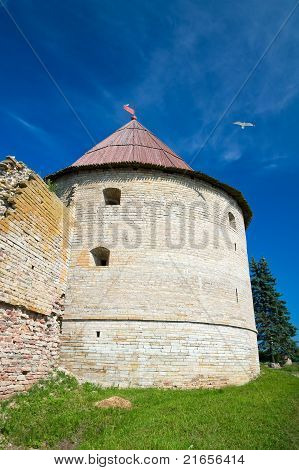 Royal Tower, de zestiende eeuw. Fort Sjlisselburg. Rusland